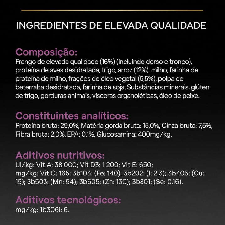 Pro Plan Dog OptiAge Medium & Large Adult 7+ Chicken - Ração seca para cães de porte médio e grande +7 anos - Frango