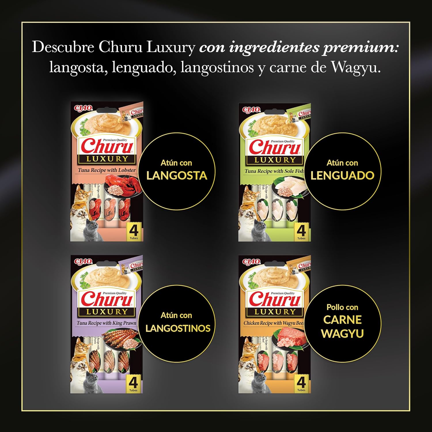 CHURU CAT LUXURY CHICKEN WITH WAGYU RECIPE | 4X14g