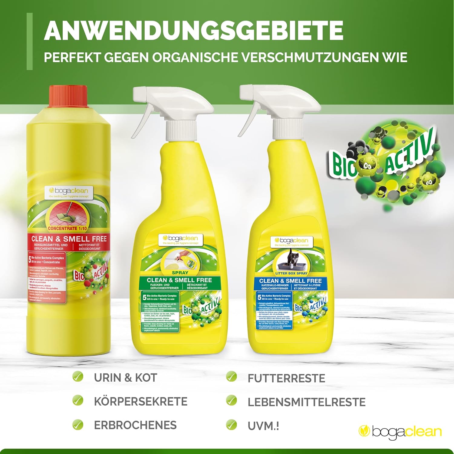 bogaclean Clean and Smell Free - Concentrated cleaning agent 1000 ml