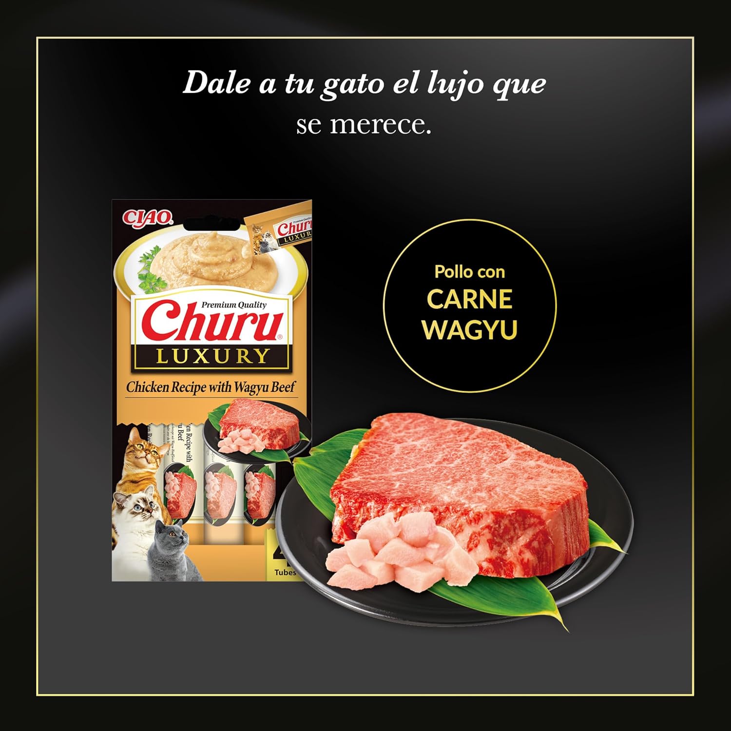 CHURU CAT LUXURY CHICKEN WITH WAGYU RECIPE | 4X14g