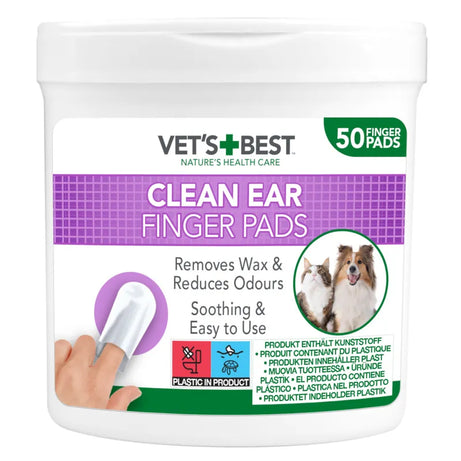 Vet's Best® toalhitas auriculares para cães e gatos