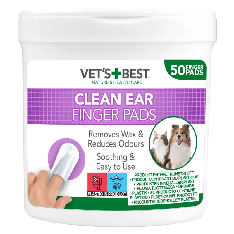 Vet's Best® toalhitas auriculares para cães e gatos