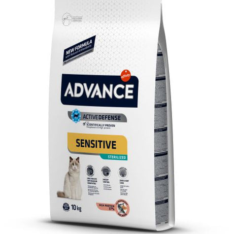 Advance Sterilized Sensitive Adult Cat com Salmão & Cevada - DOGGIE STORE