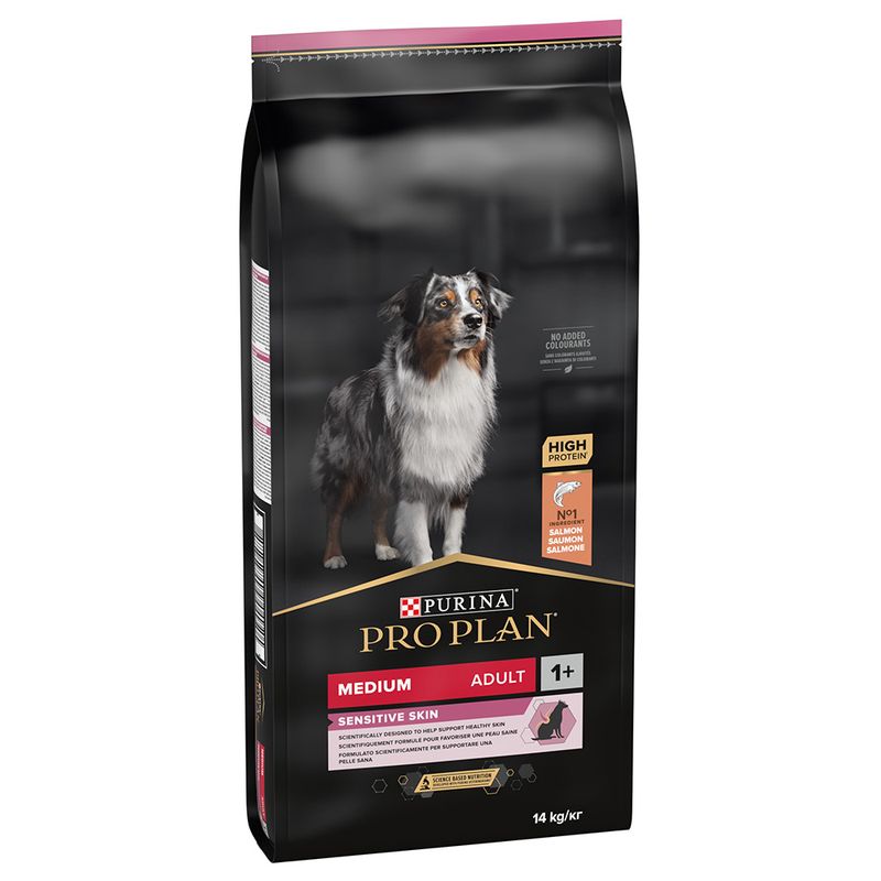Pro Plan Dog OptiDerma Medium Adult Sensitive Skin Salmon - Ração seca para cão adulto de porte médio com pele sensível - Salmão