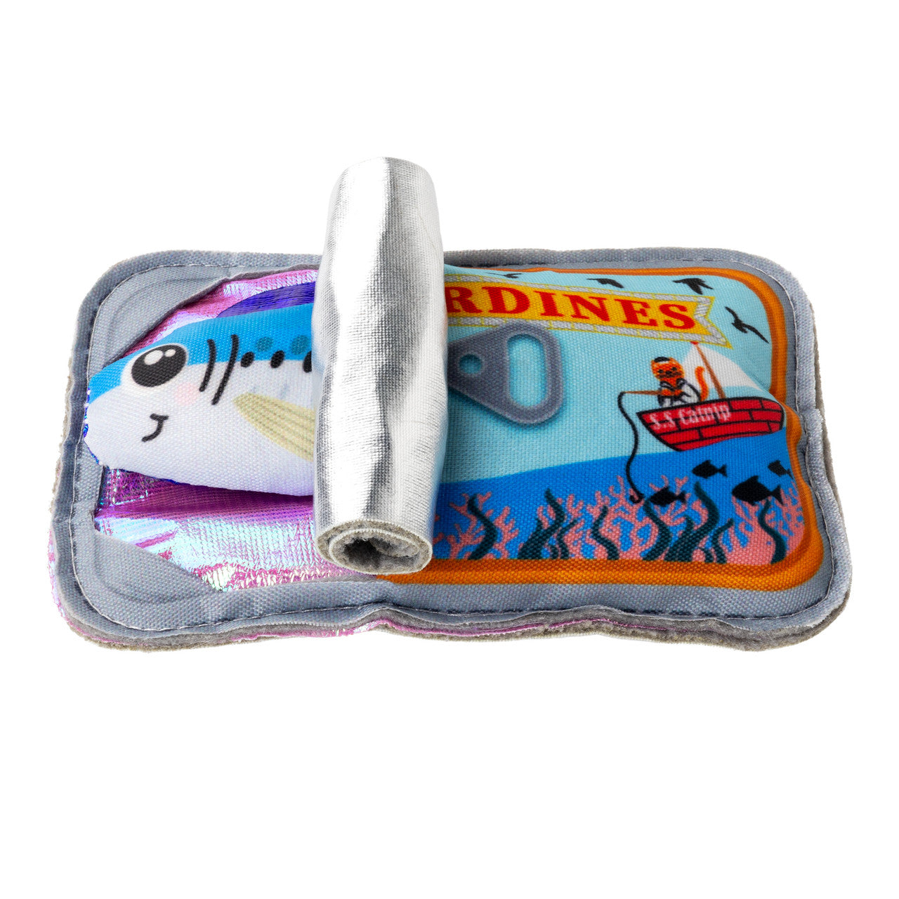 Brinquedo Kong Interativo para Gatos – Sardinha Retrátil com Erva-Gateira
