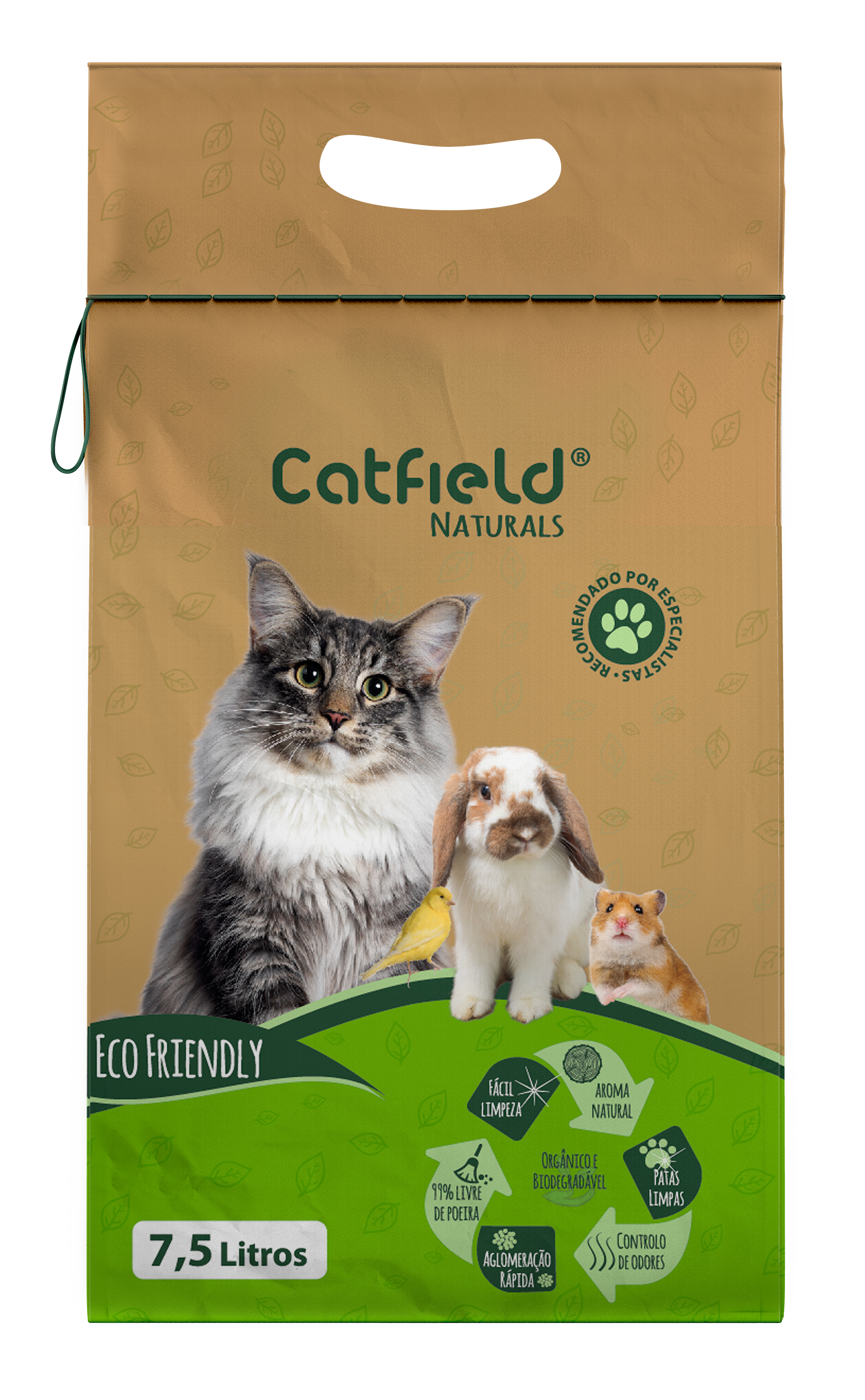 Catfield - Pellets de Madeira para gatos e roedores  7,5 Lt
