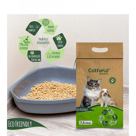 Catfield - Pellets de Madeira para gatos e roedores  7,5 Lt