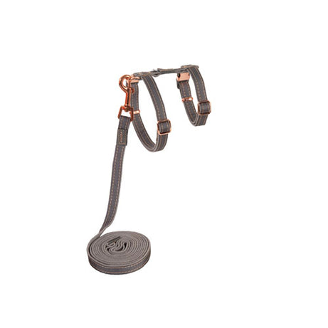 Rogz UrbanCat Control Harness + Lead, Grey