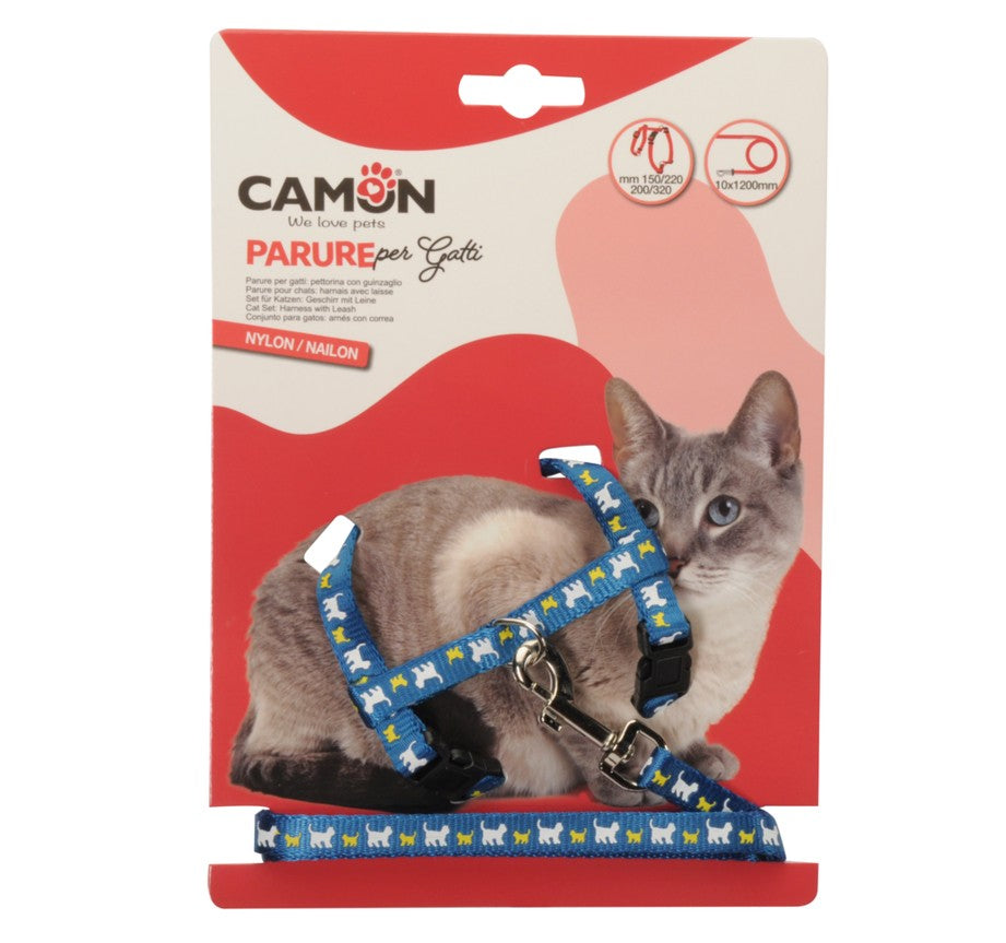 Peitoral com Trela para Gato em Nylon