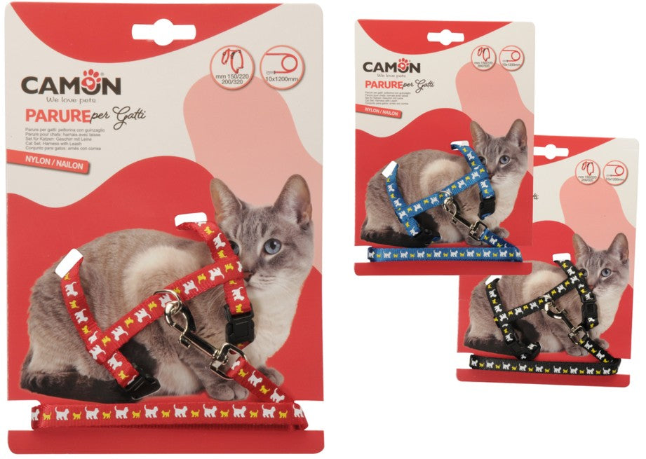 Peitoral com Trela para Gato em Nylon