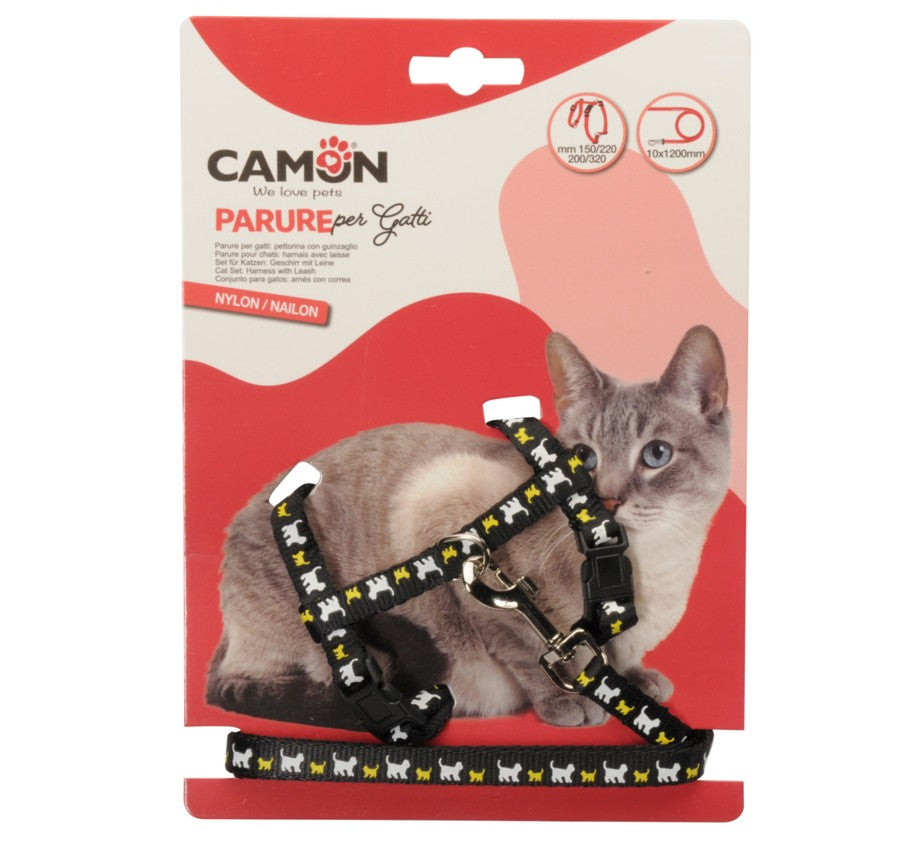 Peitoral com Trela para Gato em Nylon