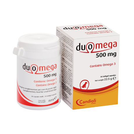 Candioli Duomega 500 mg 30 cápsulas gelatinosas | Omega-3 para Cães de Raças Pequenas