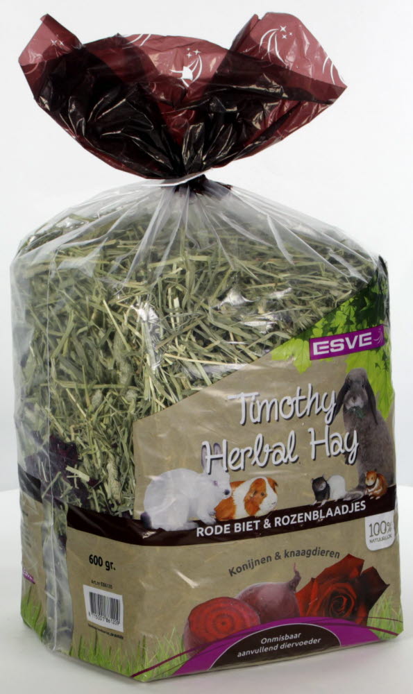 ESVE Feno Timothy, beterraba e pétalas de rosa 600g