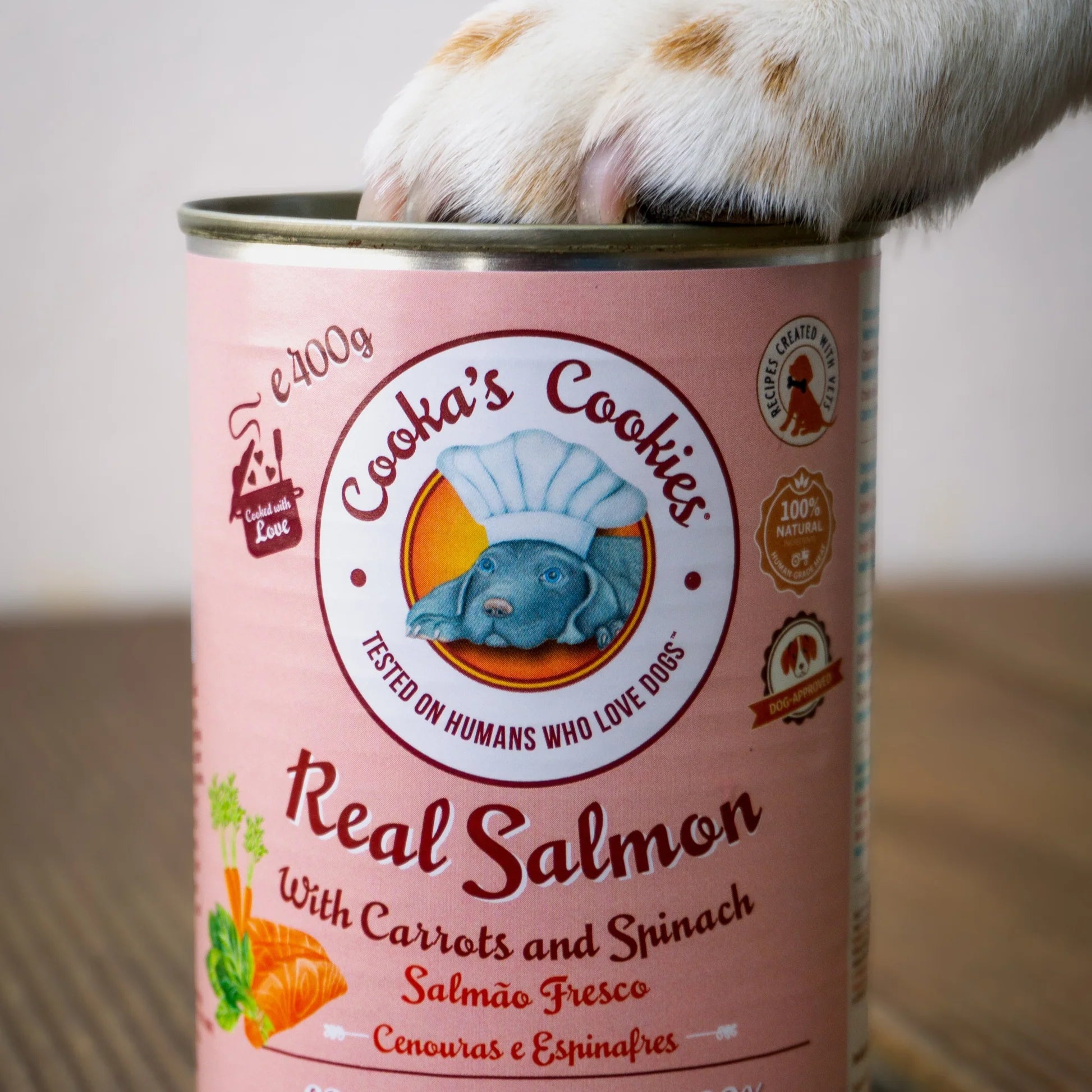 Cooka´s Cookies Real Salmon, Carrots & Spinach 400g