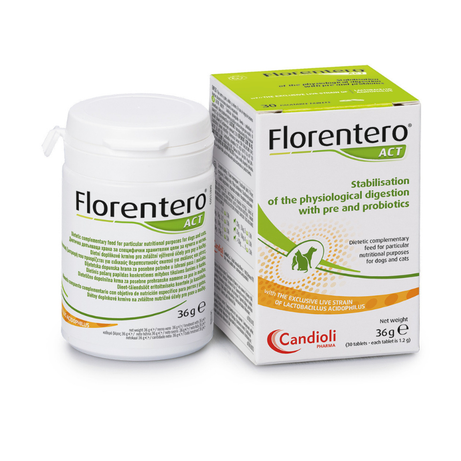 Florentero Act – Suplemento para Diarreia em Cães e Gatos (30 Comprimidos)