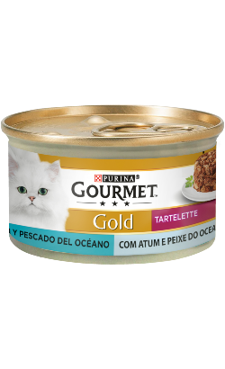 Gourmet Gold Tartelette Duo Atum & Peixe do Oceano | Wet (Lata) | 24 x 85 g