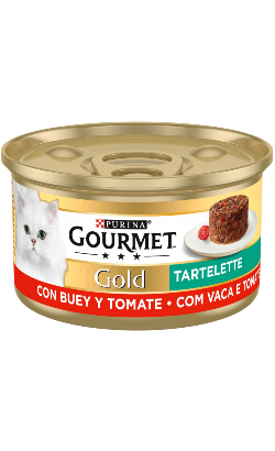 Gourmet Gold Tartelette de Carne de Vaca com Tomate | Wet (Lata) | 24 x 85 g