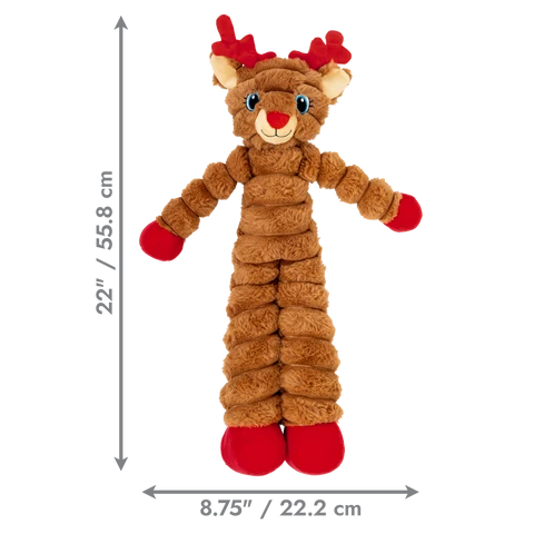 KONG Holiday Shakers Crumples Reindeer XL – Brinquedo de Natal para Cão