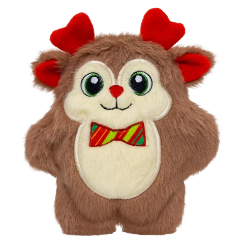 KONG Holiday Snuzzles Bow Tie Reindeer – Brinquedo de Natal para Cão