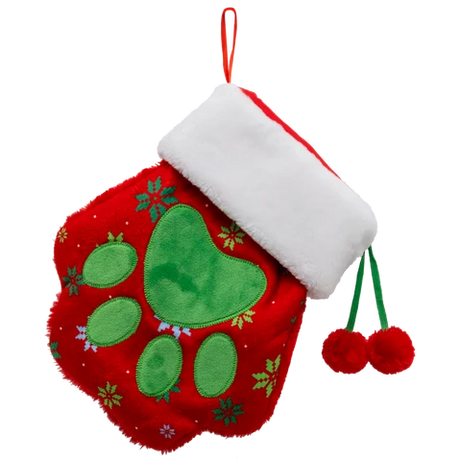 KONG Holiday Stocking Paw L – Meia de Natal para Animais de Estimação