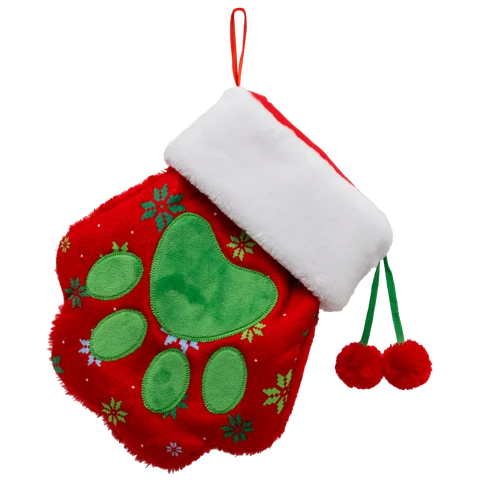 KONG Holiday Stocking Paw L – Meia de Natal para Animais de Estimação