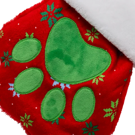 KONG Holiday Stocking Paw L – Meia de Natal para Animais de Estimação