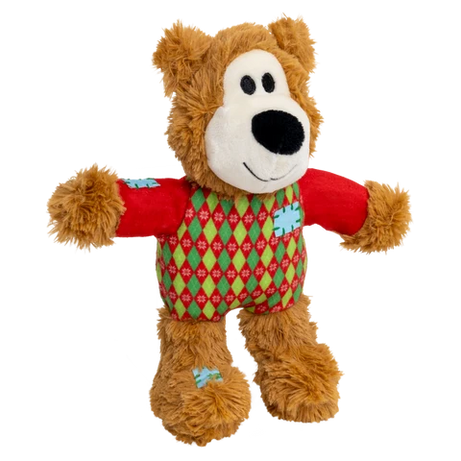 KONG Holiday Wild Knots Sweater Bear  – Brinquedo de Natal para Cão