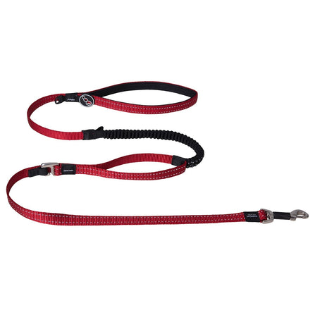Trela Rogz Control Bungee com Absorção de Choque para Cão Vermelha (M)