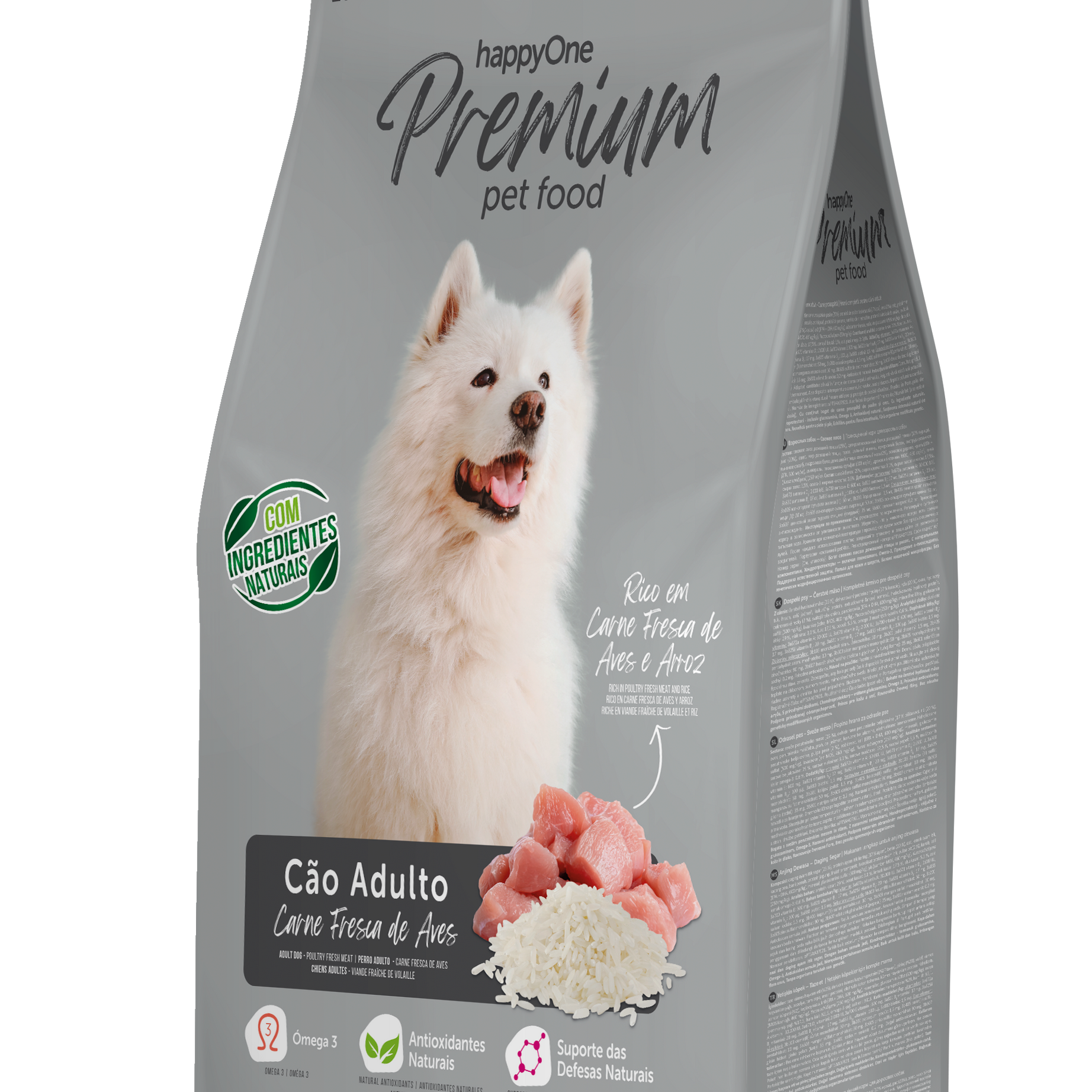 happyOne Premium Ração Seca Cão - Carne Fresca de Aves & Arroz