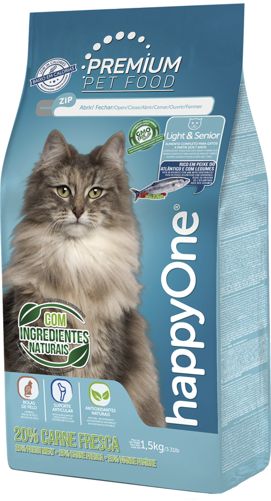 happyOne Premium Gato Light & Senior Carne Fresca