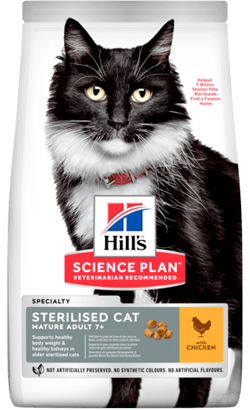 Hills Science Plan Sterilised Mature Adult 7+ Cat with Chicken | 1,5 kg