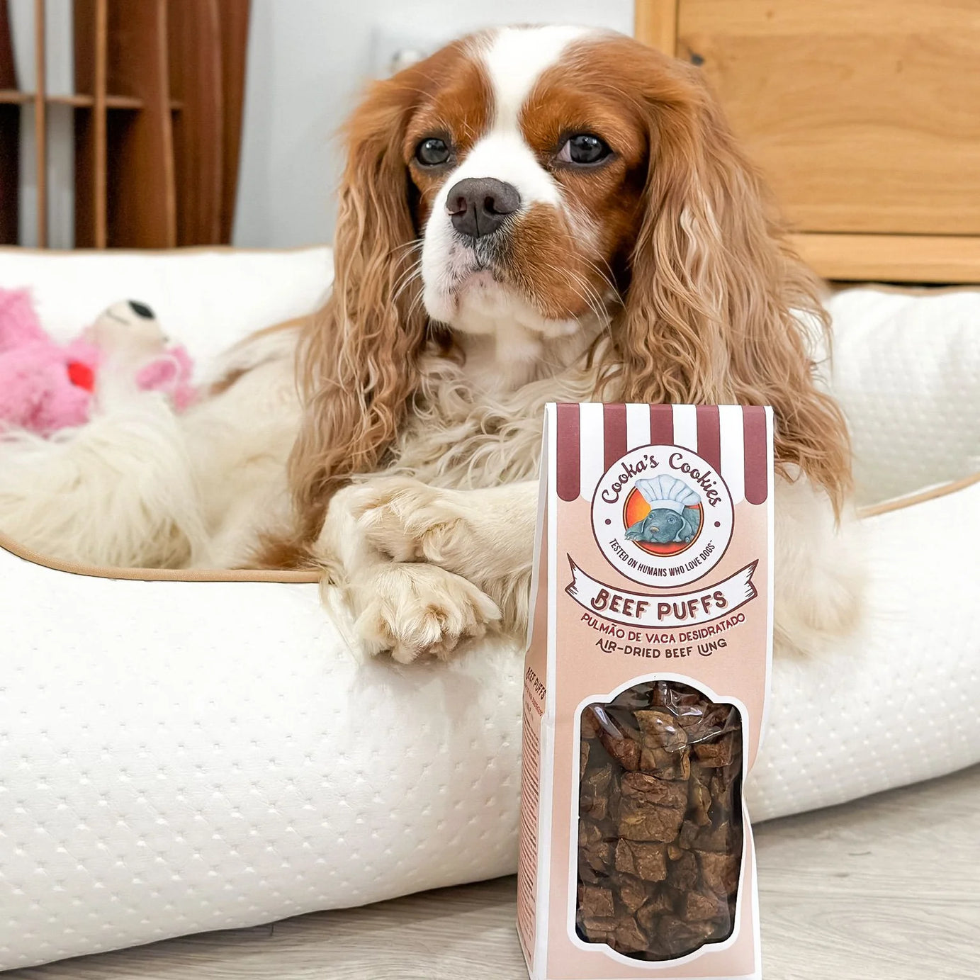 Cooka's Cookies Beef Puffs - Pulmão de vaca desidratado