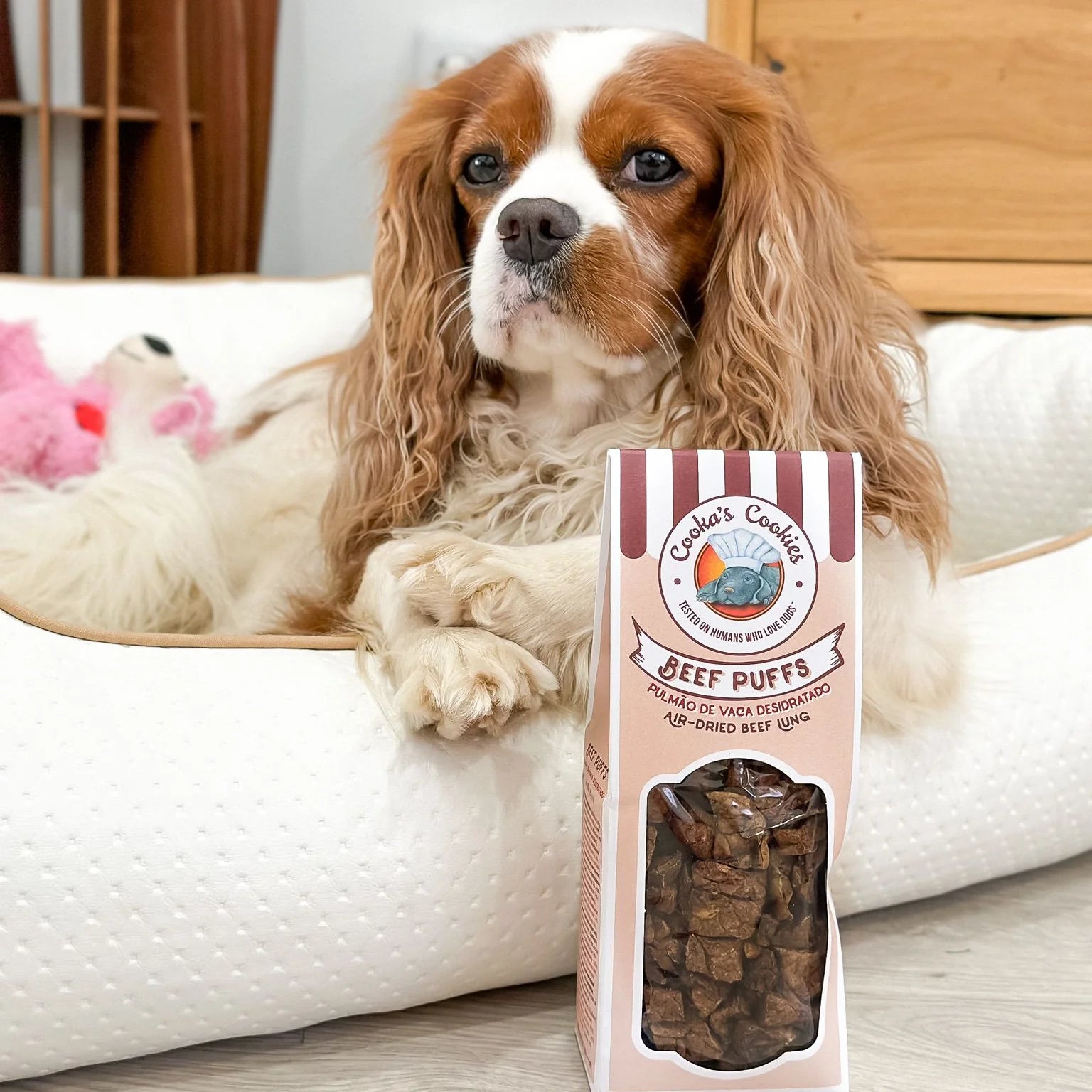 Cooka's Cookies Beef Puffs - Pulmão de vaca desidratado