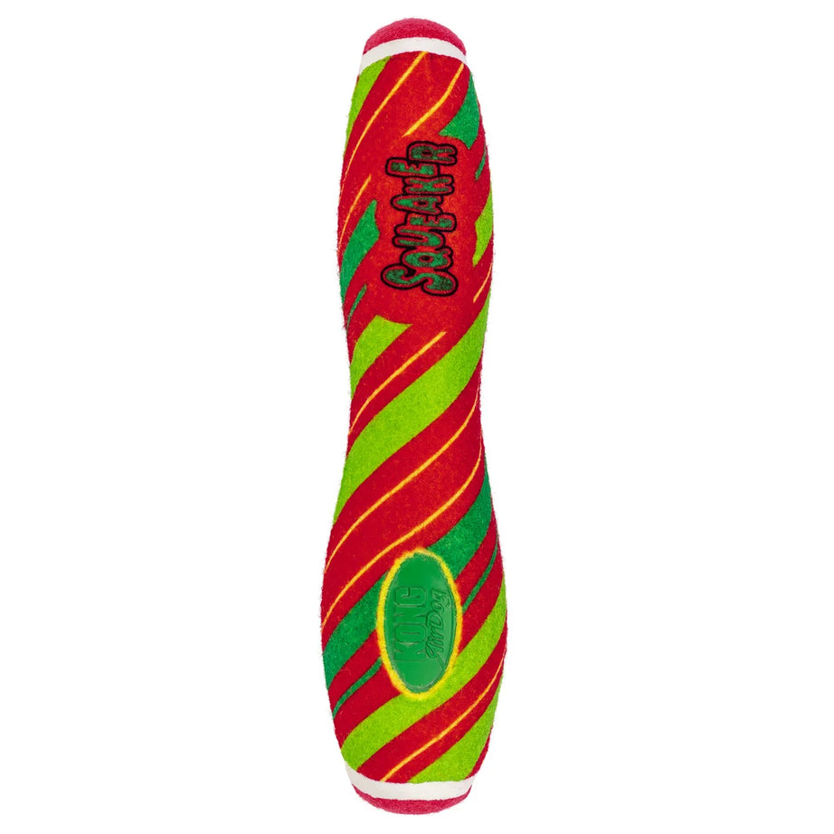 KONG Holiday AirDog Squeaker Bone Stripe