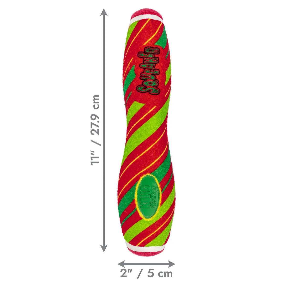 KONG Holiday AirDog Squeaker Bone Stripe
