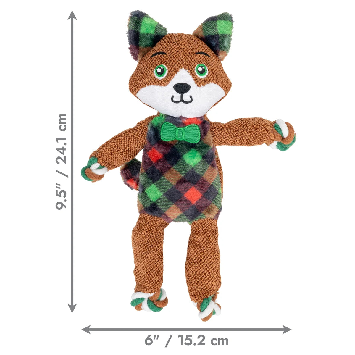KONG Holiday Floppy Knots Dapper – Brinquedo para Cão, S/M