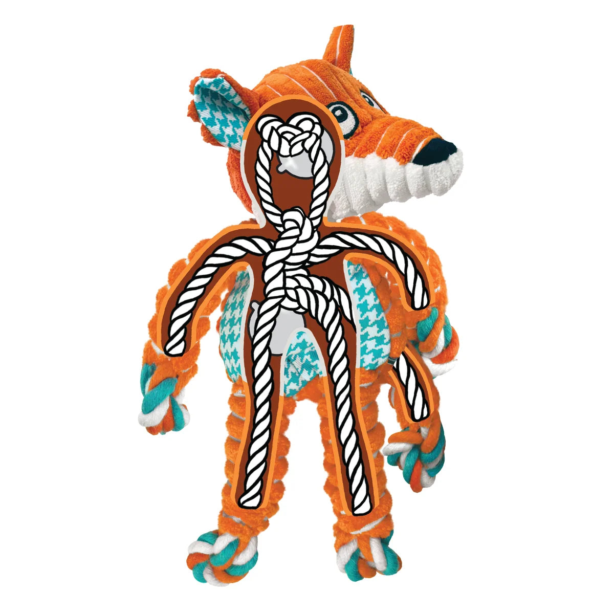 KONG Holiday Floppy Knots Dapper – Brinquedo para Cão, S/M