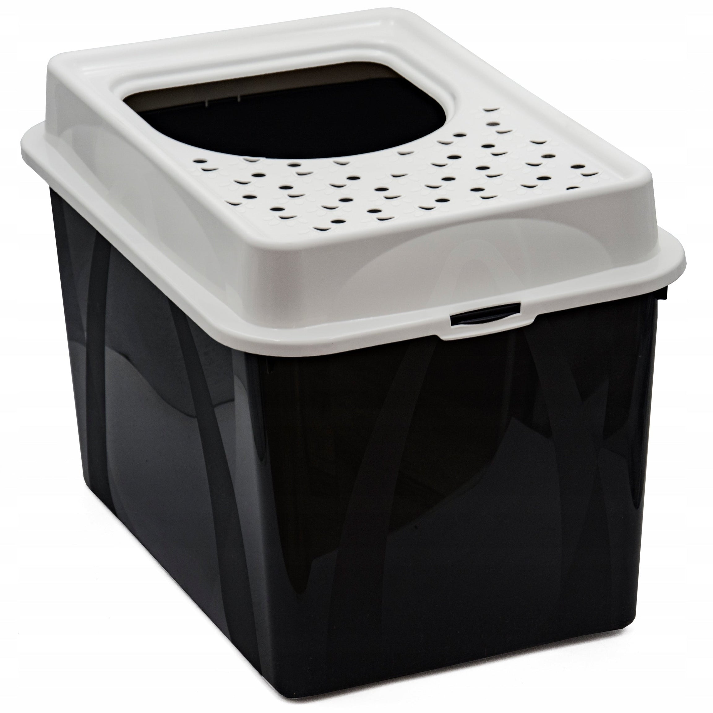 Rotho Eco Berty Enclosed Cat Litter Tray | Black