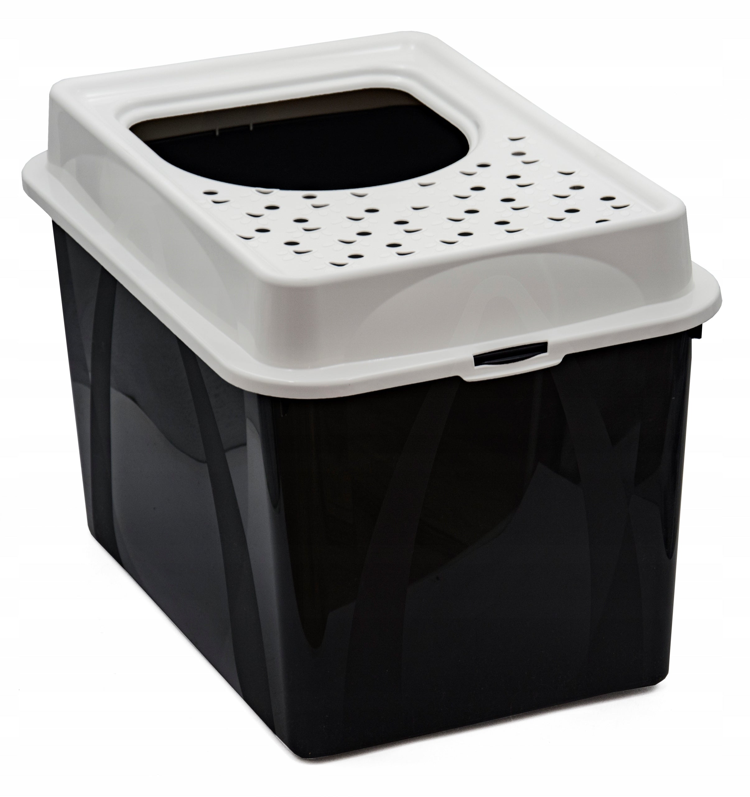 Rotho Eco Berty Enclosed Cat Litter Tray | Black