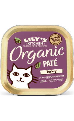 Lilys Kitchen Cat Adult Organic Paté Turkey | Wet (Terrina) | 19 x 85 g