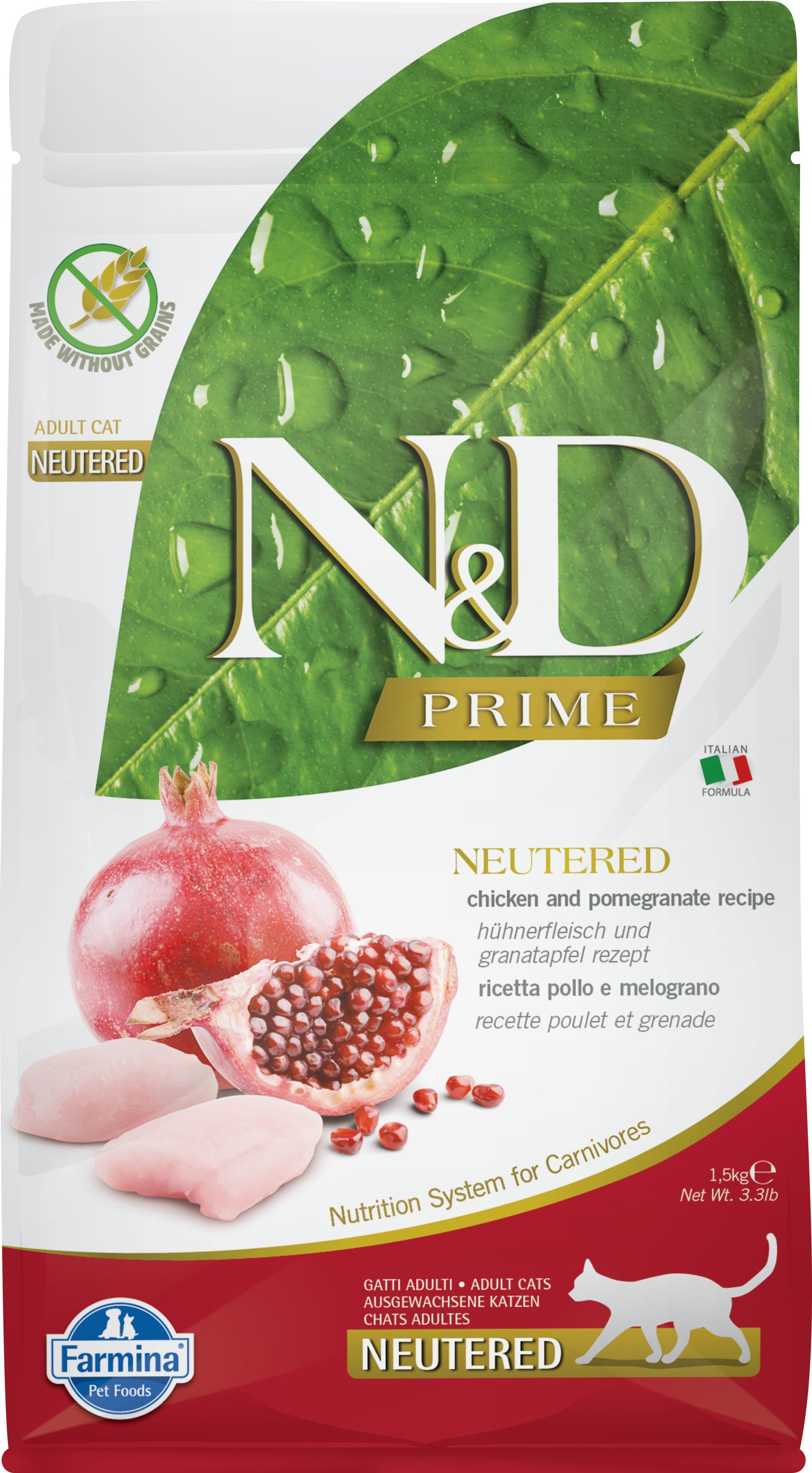 N&D Prime Adult Cat Neutered Chicken&Pomegranate - DOGGIE STORE