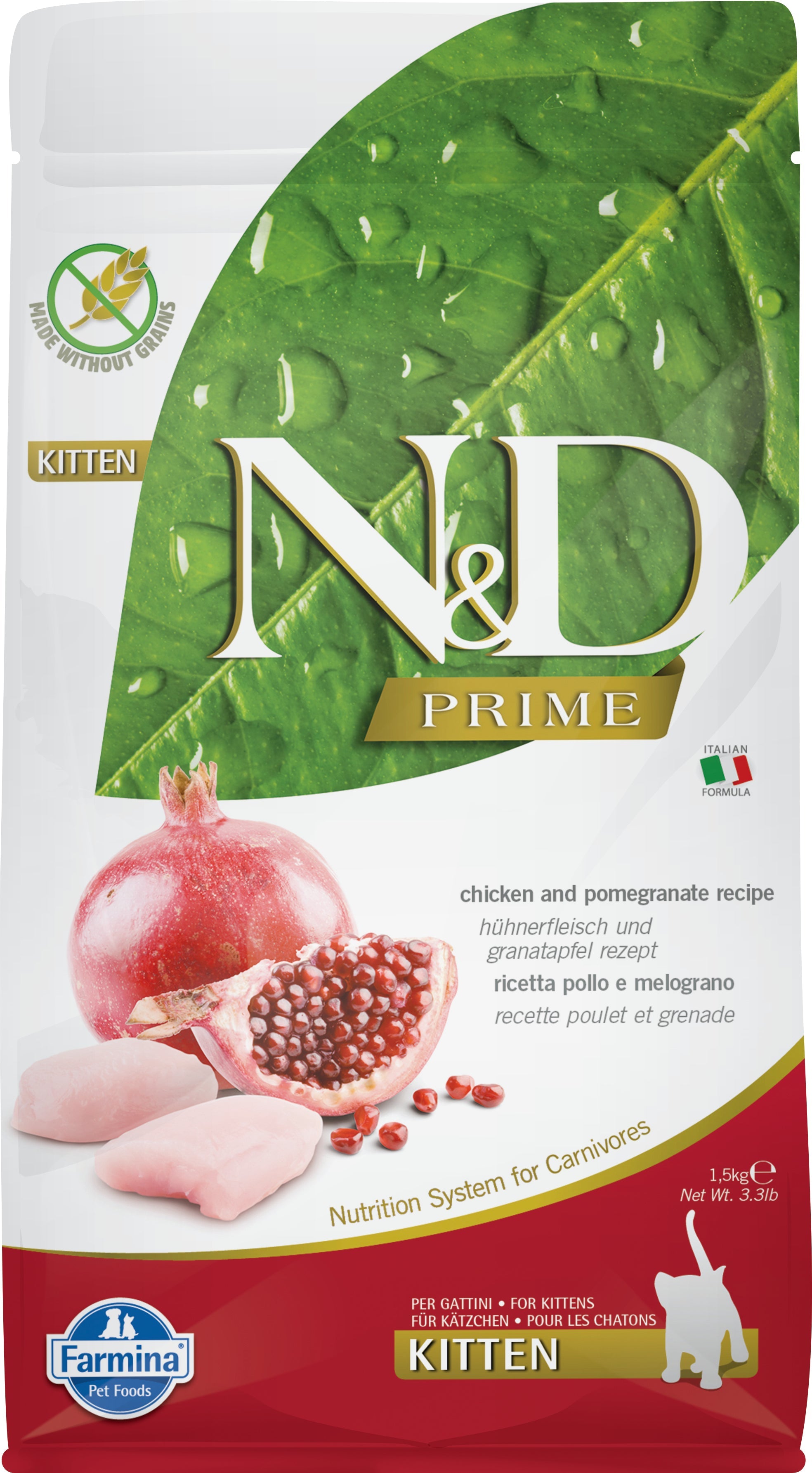 N&D Prime Chicken&Pomegranate Kitten 1,5Kg - DOGGIE STORE