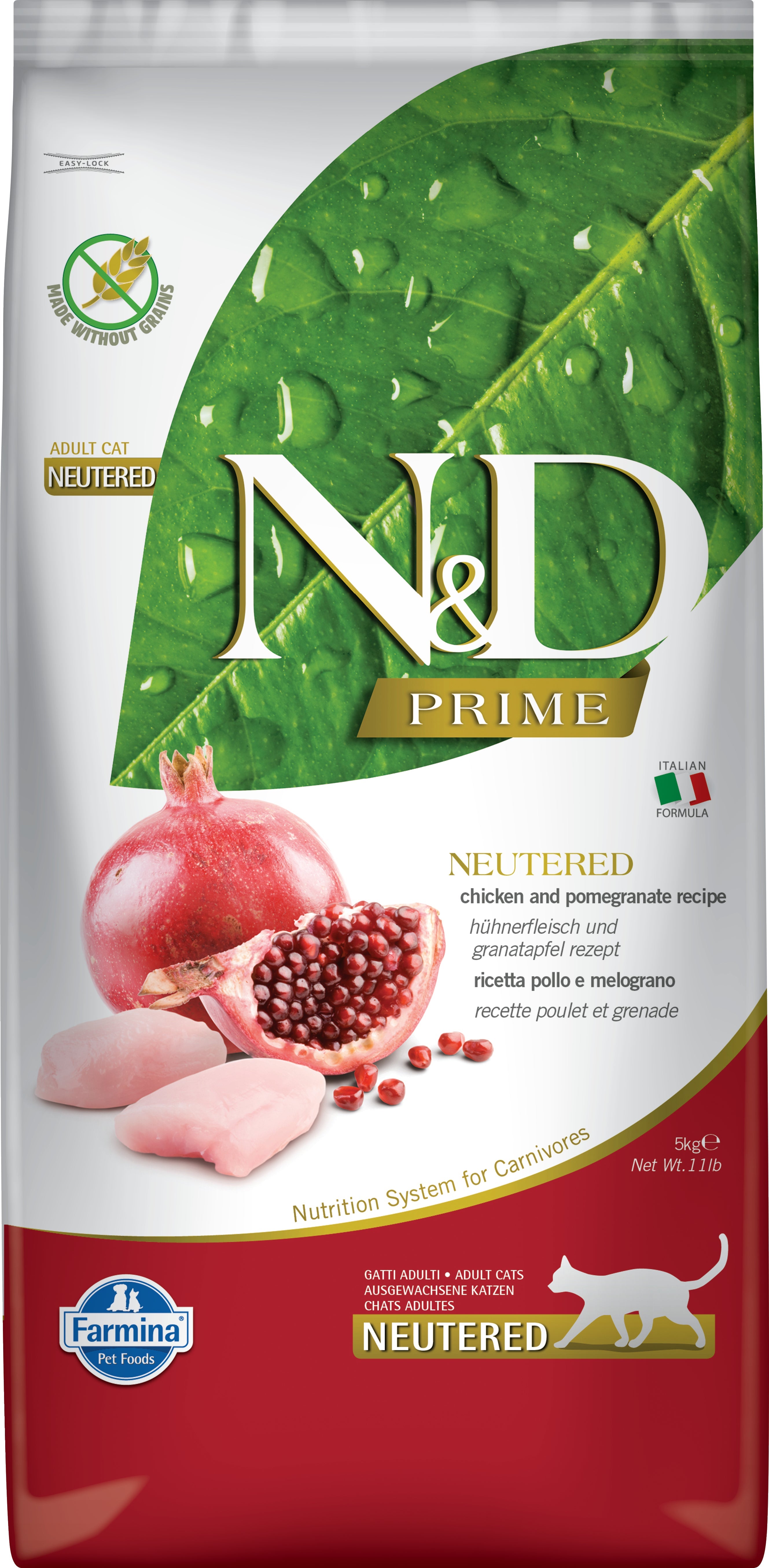 N&D Prime Adult Cat Neutered Chicken&Pomegranate - DOGGIE STORE