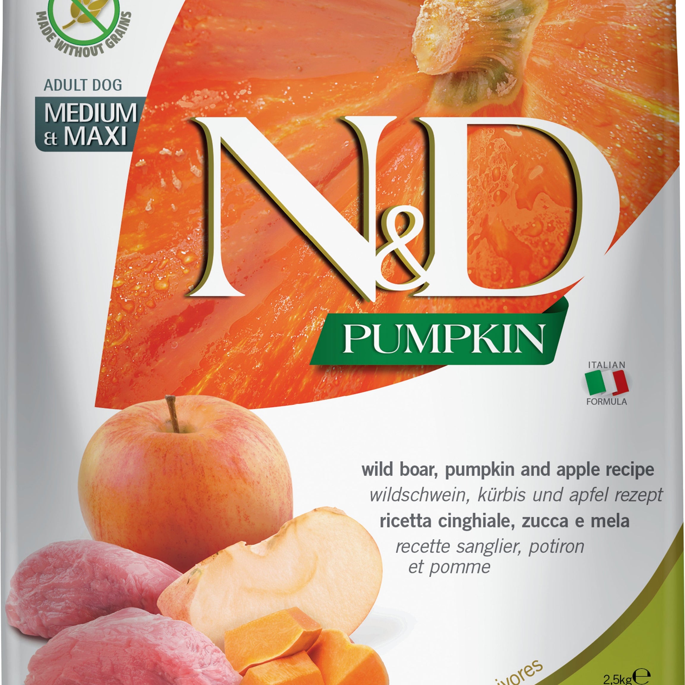 Farmina N&D Pumpkin Adult Medium&Maxi Wild Boar&Apple