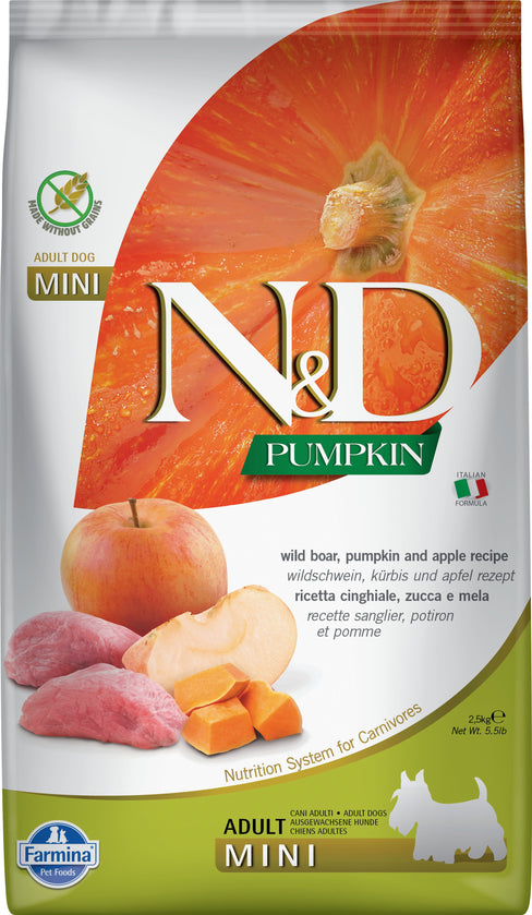 N&D Pumpking Adult Dog Mini Boar&Apple - DOGGIE STORE