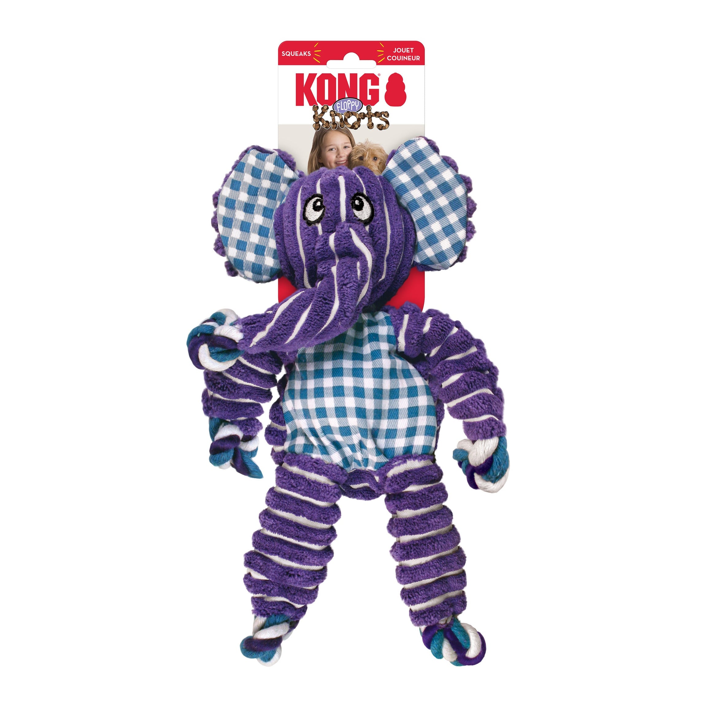 KONG Floppy Knots – Elefante de Peluche com Cordas