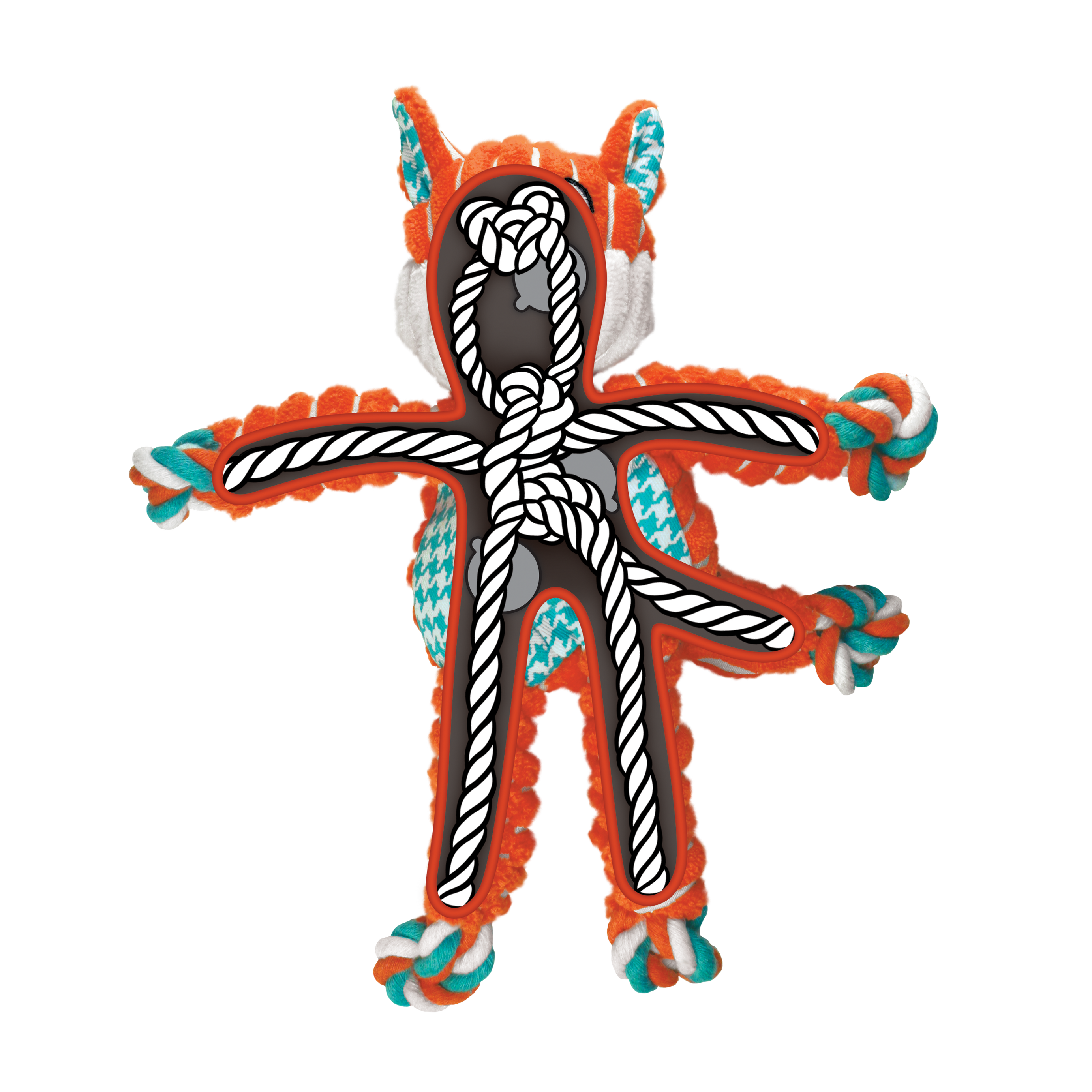 KONG Floppy Knots Fox – Dog Toy
