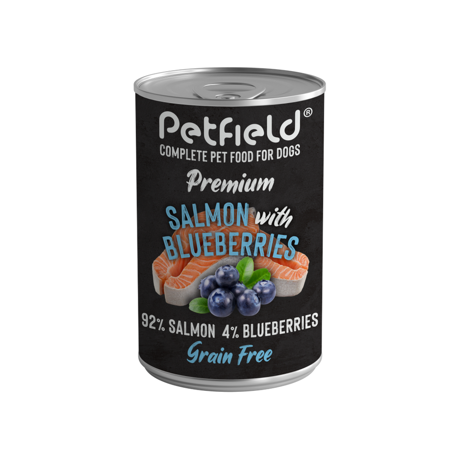 Petfield Wetfood Dog Salmon & Blueberries 400g
