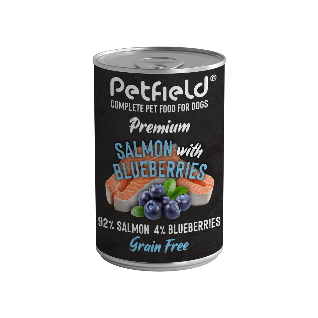 Petfield Wetfood Dog Salmon & Blueberries 400g