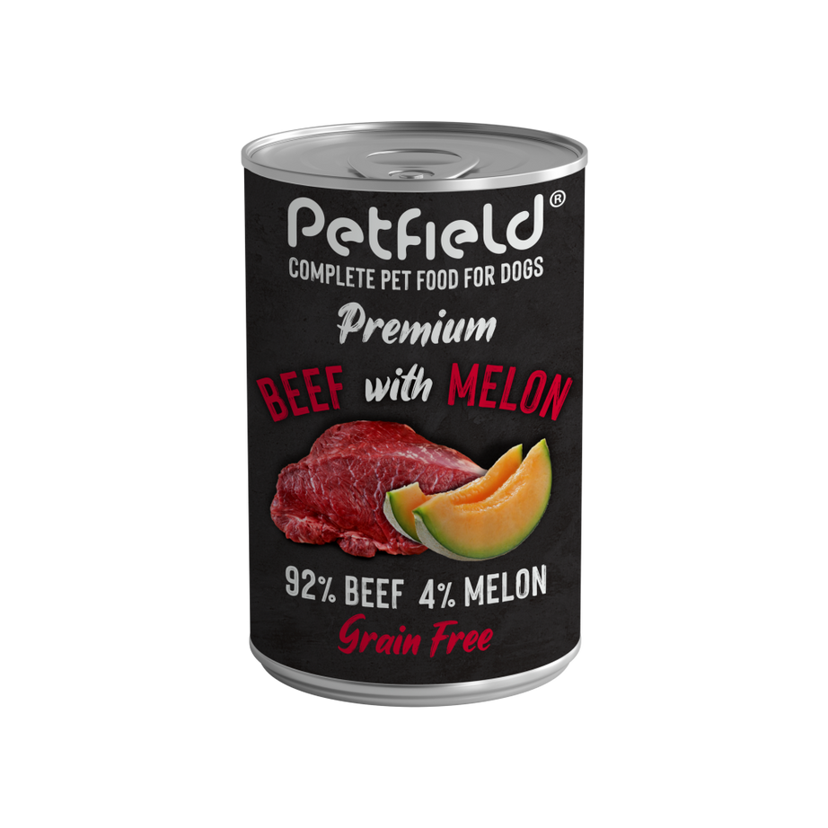Petfield Wetfood Dog Beef & Melon 400g